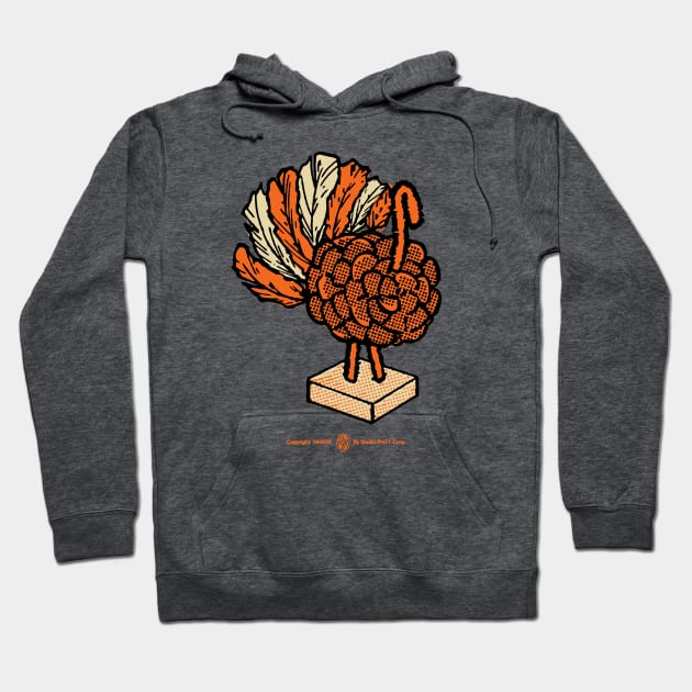 Vintage Pinecone Turkey Hoodie by StudioPM71